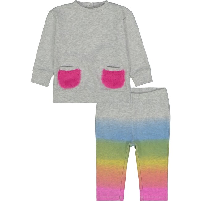 Ombre French Terry Legging Set, Rainbow - Mixed Apparel Set - 1