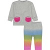 Ombre French Terry Legging Set, Rainbow - Mixed Apparel Set - 1 - thumbnail