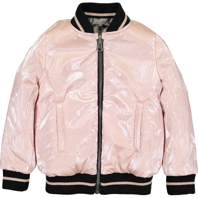 Bomber Jacket, Pink Leopard