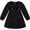 Long Sleeve Ruffle Dress, Black Rainbow - Dresses - 1 - thumbnail