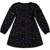 Long Sleeve Ruffle Dress, Black Rainbow - Dresses - 3