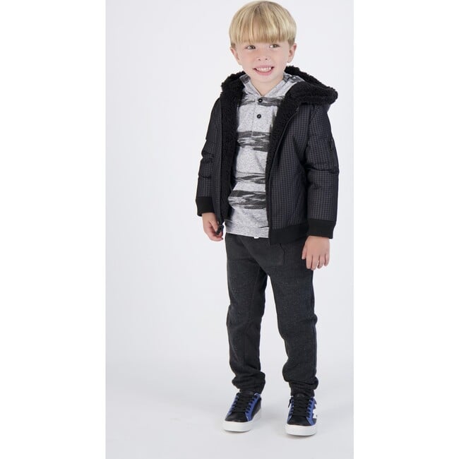 Reversible Jacket, Black Houndstooth
