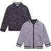Reversible Shark Bomber, Chambray Sharks - Jackets - 1 - thumbnail