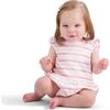 Baby Stripe Bubble, Pink - Onesies - 2