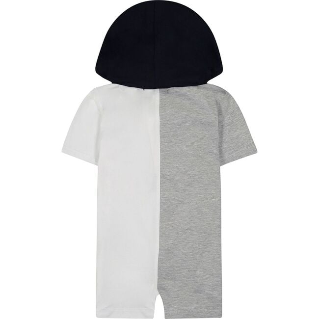 Baby Legend Graphic Hooded Romper, Grey