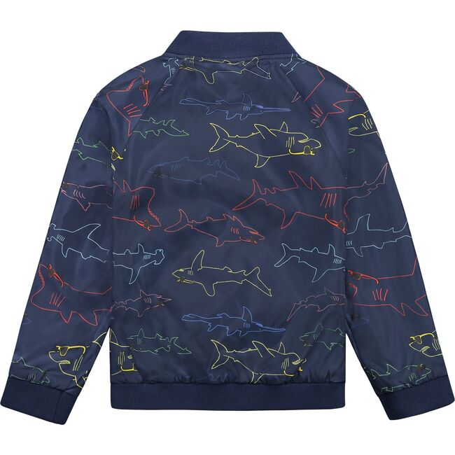 Reversible Shark Bomber, Chambray Sharks - Jackets - 6