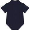 Babys Seersucker Shirtzie Set, Navy - Mixed Apparel Set - 5 - thumbnail