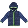 Peek Through Jacket, Navy Dinosaur - Jackets - 2