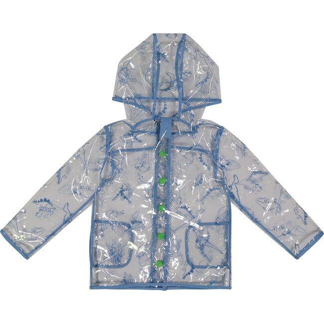 Peek Through Jacket, Navy Dinosaur - Jackets - 4