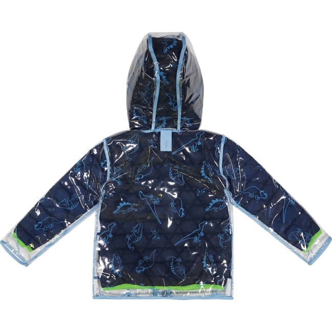Peek Through Jacket, Navy Dinosaur - Jackets - 6