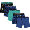 Boys Five Pack Boxer Briefs - Series 1, Blue - Underwear - 1 - thumbnail