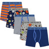 Boys Five Pack Boxer Briefs - Sports Pack, Orange - Underwear - 1 - thumbnail