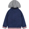 Boys Brushed Twill Hooded Bomber, Light Blue - Jackets - 2