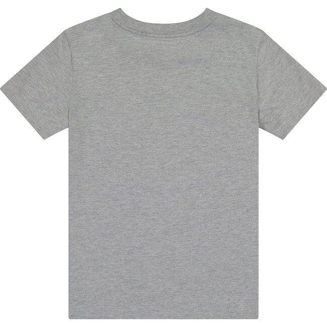 Dino Graphic Short Sleeve T-shirt, Grey - Tees - 5
