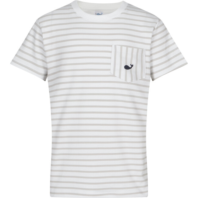 Pima T-Shirt, Gray Stripes - Tees - 1
