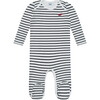 Pima Onesie, Navy Stripes - Onesies - 1 - thumbnail