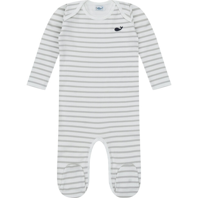 Pima Onesie, Gray Stripes - Onesies - 1