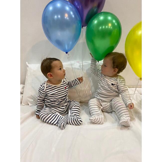 Pima Onesie, Gray Stripes - Onesies - 3