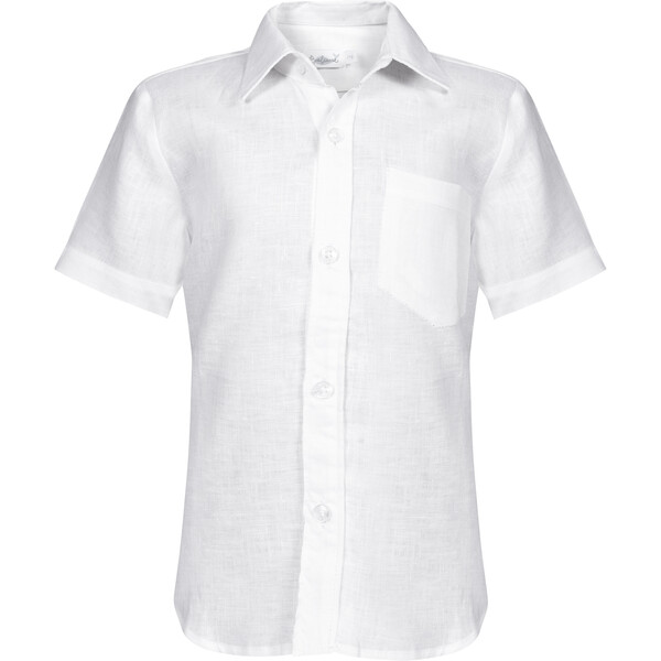 Mathieu Boy Shirt, White - Baliene Tops | Maisonette
