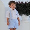 Marcel Baby Boy Set, White/Blue - Mixed Apparel Set - 2