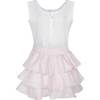 Annette Set, White/Pink - Dresses - 1 - thumbnail