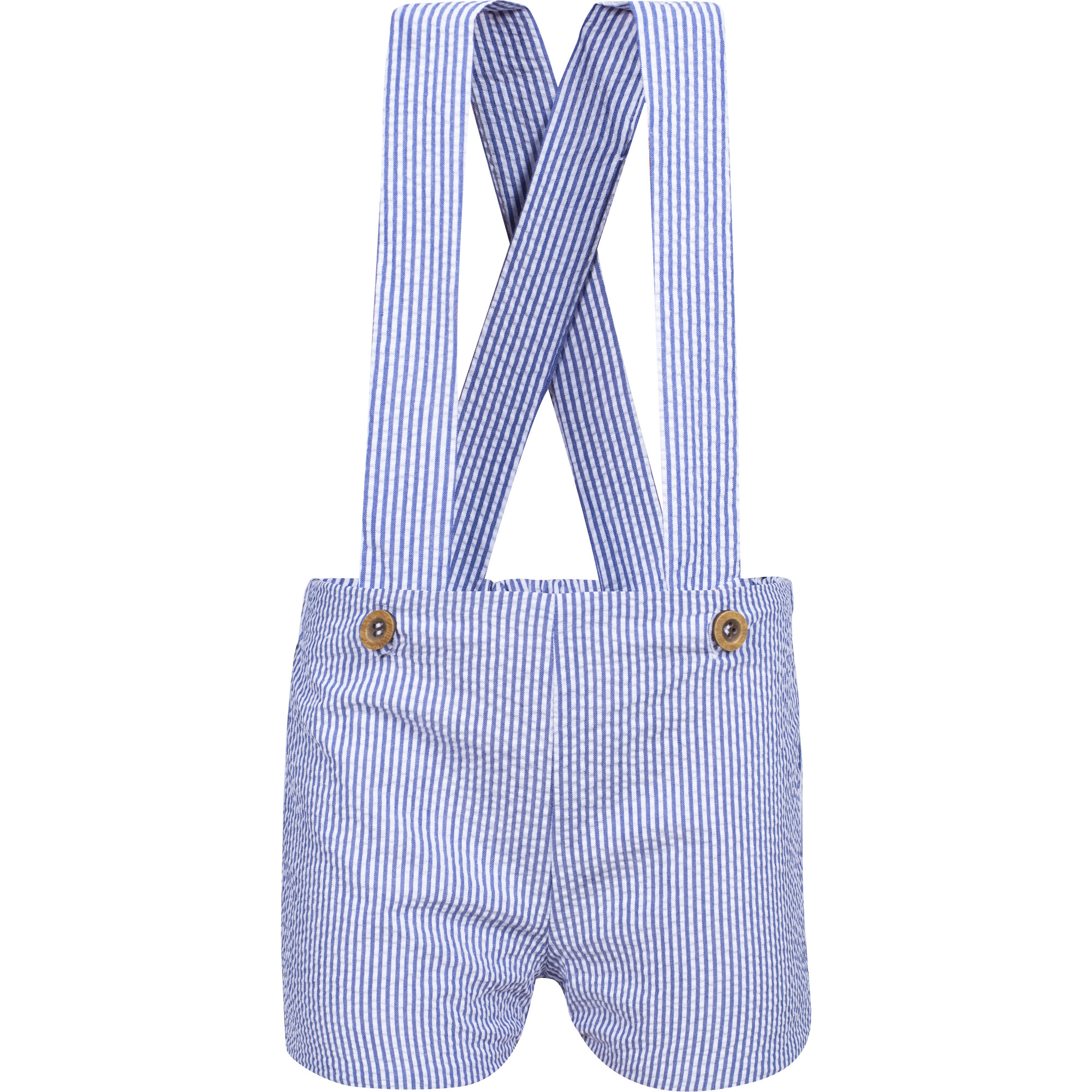 Marcel Suspeder Boy Shorts, Navy Stripes - Shorts - 1
