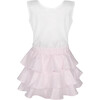 Annette Set, White/Pink - Dresses - 3