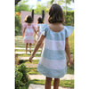 Madeline Girls Dress, Baby Blue & White - Dresses - 4