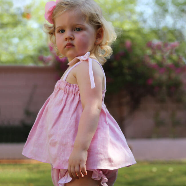 Chloe Bloomer Set, Pink with Stripes - Baliene Dresses | Maisonette