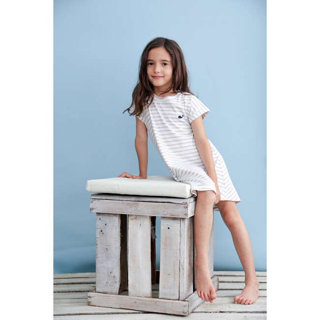 Pima Dress, Gray Stripes - Dresses - 2