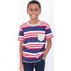 Striped Pocket T-Shirt, Red White and Blue - Tees - 2