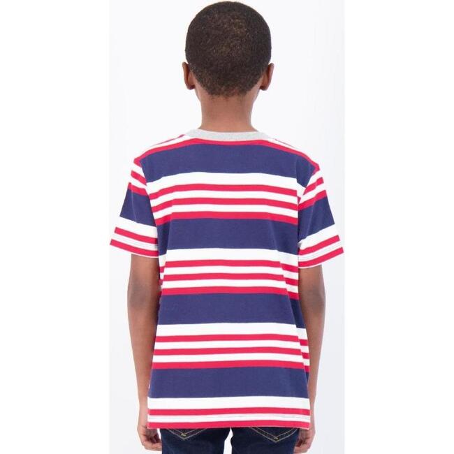 Striped Pocket T-Shirt, Red White and Blue - Tees - 3