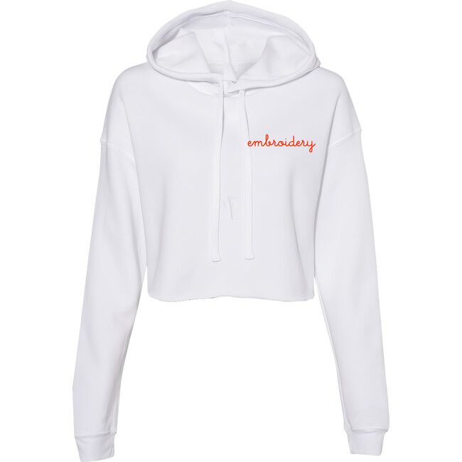 Adult Cropped Hoodie, White