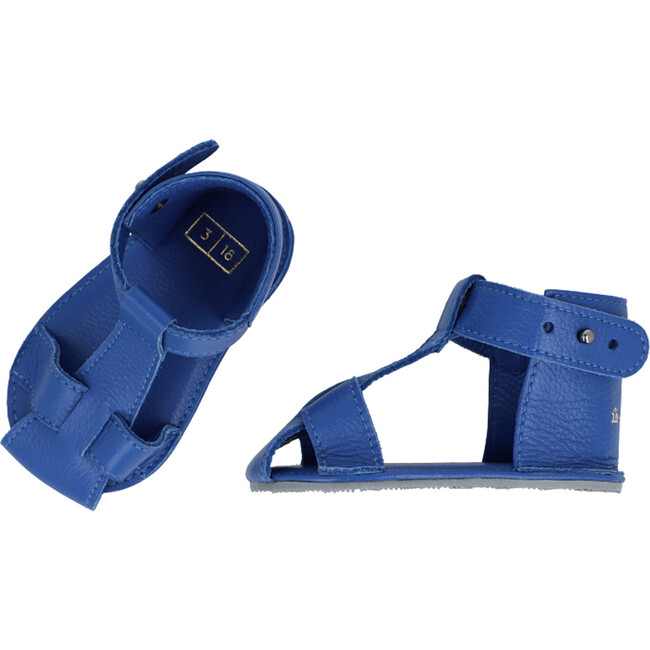 T-Strap Sandals, Sapphire - Sandals - 1