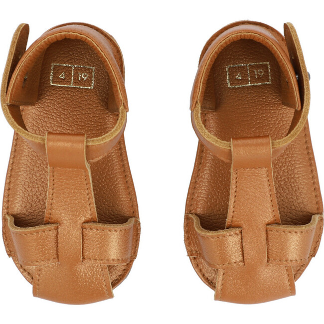 T-Strap Sandals, Copper