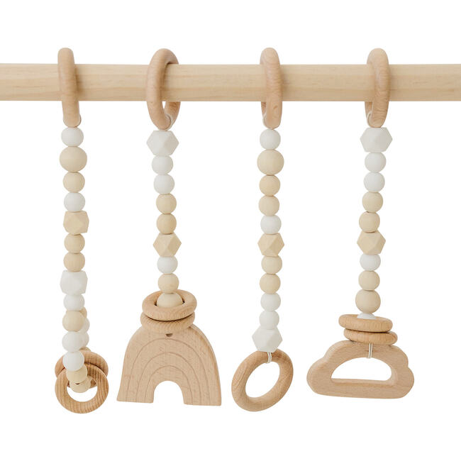 Natural Wood Gym with White Toys