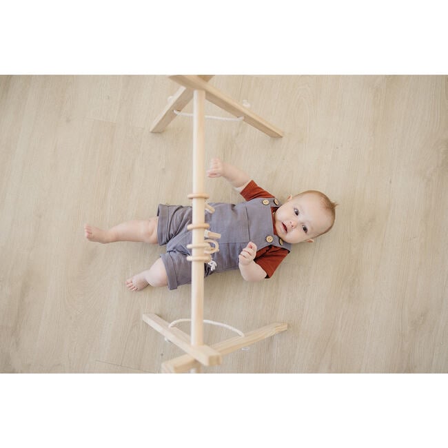 Natural Wood Gym with Macrame Toys - Activity Gyms - 7