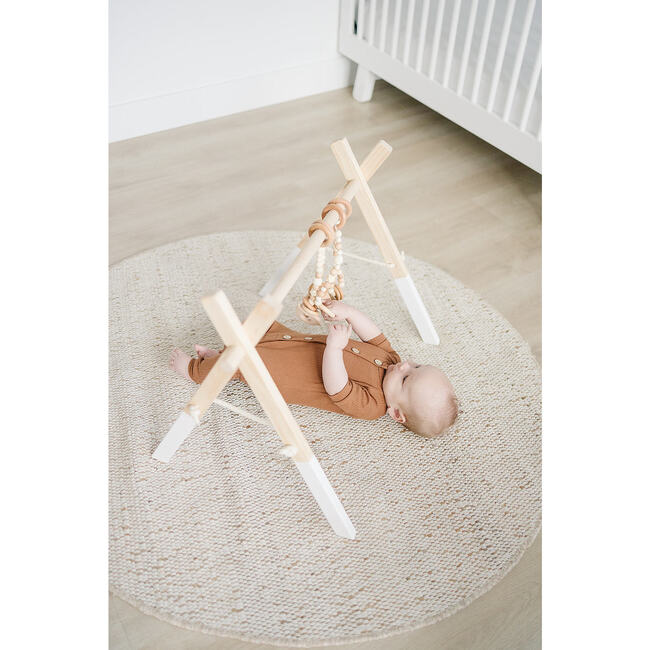 White Wood Gym with Toys - Activity Gyms - 5