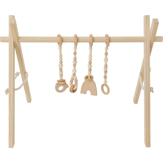 Natural Wood Gym with Toys - Activity Gyms - 1