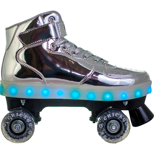 Pulse Sizzle Light-Up Skates, Silver - Chicago Skates Sports
