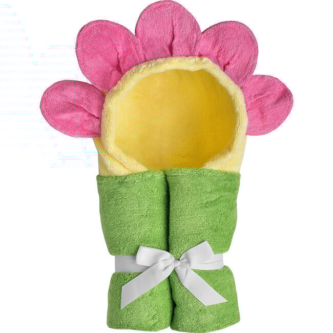 Flower Hooded Towel, Yellow