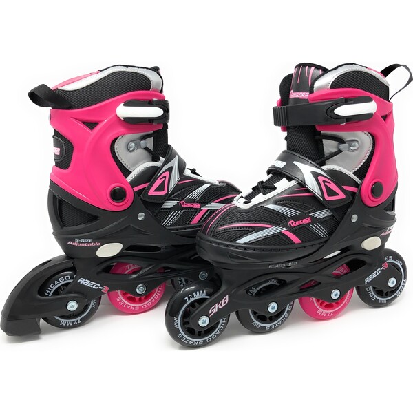 Adjustable Inline Skates, Pink/Black Chicago Skates Sports