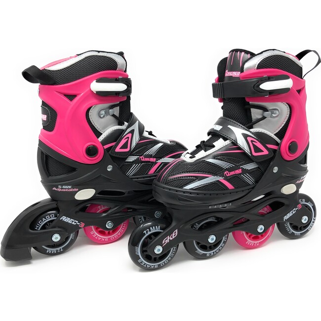 Adjustable Inline Skates, Pink/Black - Sports Gear - 1