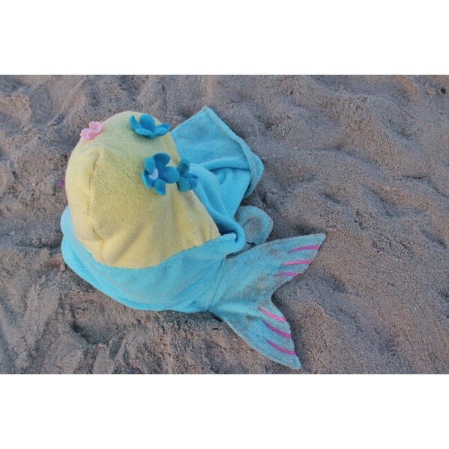 Mermaid Hooded Towel, Blue