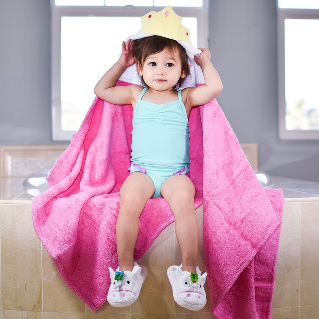 Princess Hooded Towel, Pink
