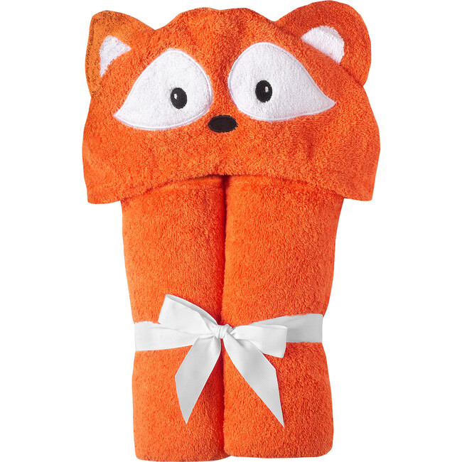 Fox Hooded Towel, Orange - Towels - 1 - zoom