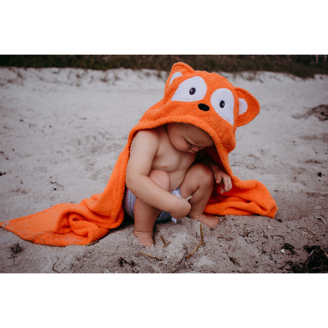 Fox Hooded Towel, Orange