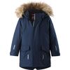 Mutka Reimatec Winter Jacket with Faux Fur Hood, Navy - Parkas - 1 - thumbnail