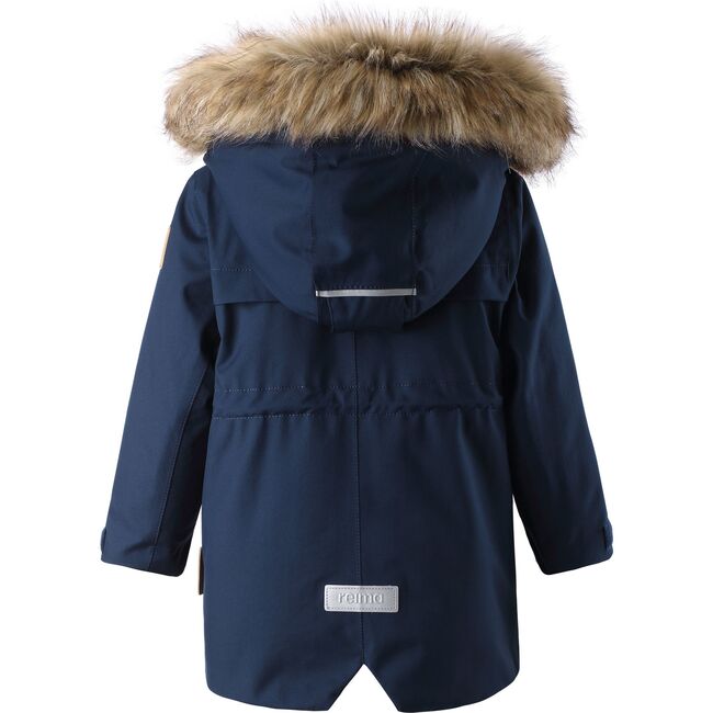 Mutka Reimatec Winter Jacket with Faux Fur Hood, Navy - Parkas - 2