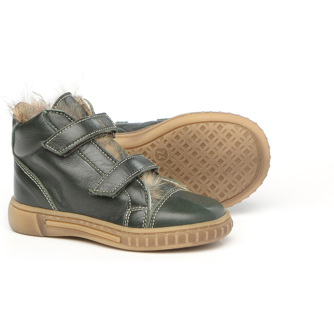 Velcro Strap Snekaers, Green - Sneakers - 2